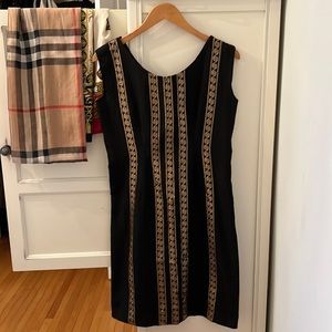 Vintage Boutique Linen Grecian Black Dress